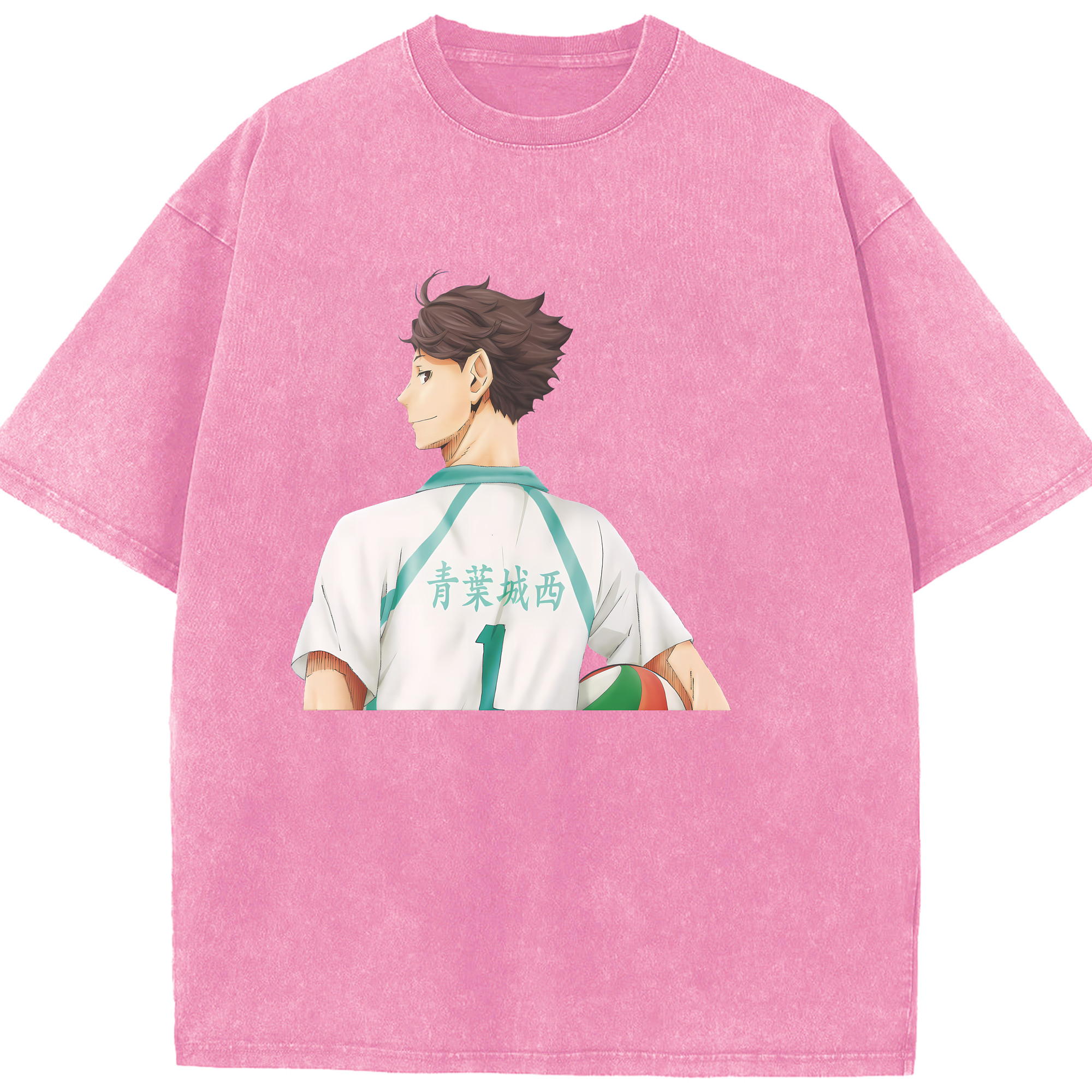 （画像用） ハイキュー!! Haikyu!! 綿100% ヴィンテージ風 半袖Tシャツ（フロントプリント）